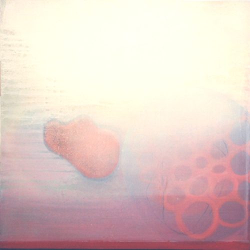 Suspensión en rojo, obra del artista José Moreno