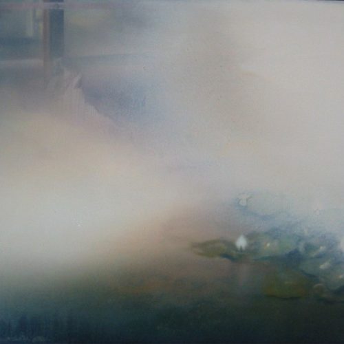 Entre la caída y el reposo, obra del artista José Moreno