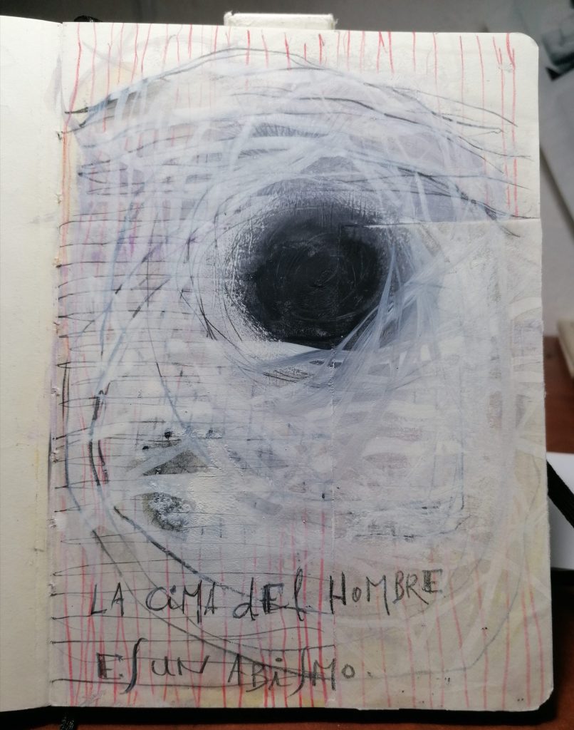 Arte con amigos - La cima del hombre es un abismo - José Moreno Art