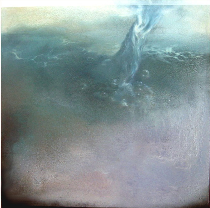 Ella que se da y el estanque que la recibe, obra del artista José Moreno