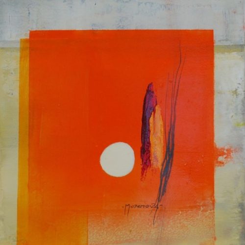 Último clamor. 2024. Oleo s/papel. 24x24 cm.