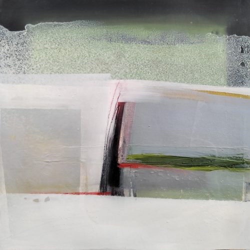 "El silencio es un grito". 2025. Oleo s/ papel. 30x30 cm.